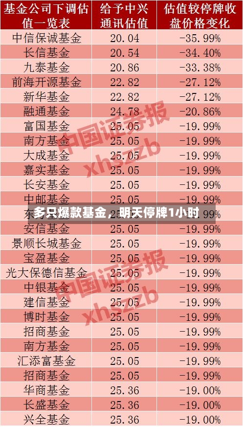 多只爆款基金	，明天停牌1小时-第3张图片