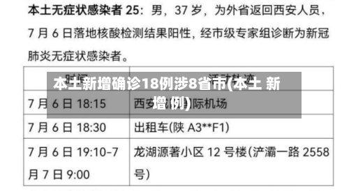 本土新增确诊18例涉8省市(本土 新增 例)