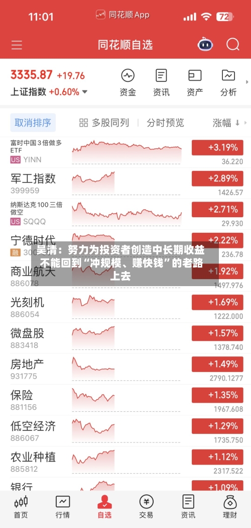 吴清：努力为投资者创造中长期收益 不能回到“冲规模、赚快钱”的老路上去-第2张图片