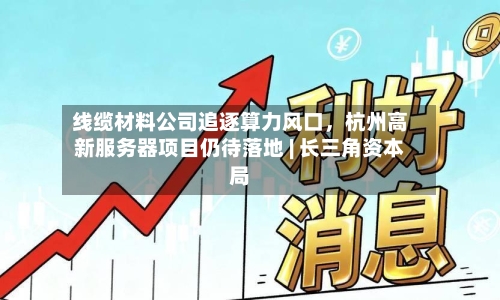 线缆材料公司追逐算力风口，杭州高新服务器项目仍待落地 | 长三角资本局