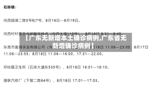 【广东无新增本土确诊病例,广东省无新增确诊病例】-第2张图片