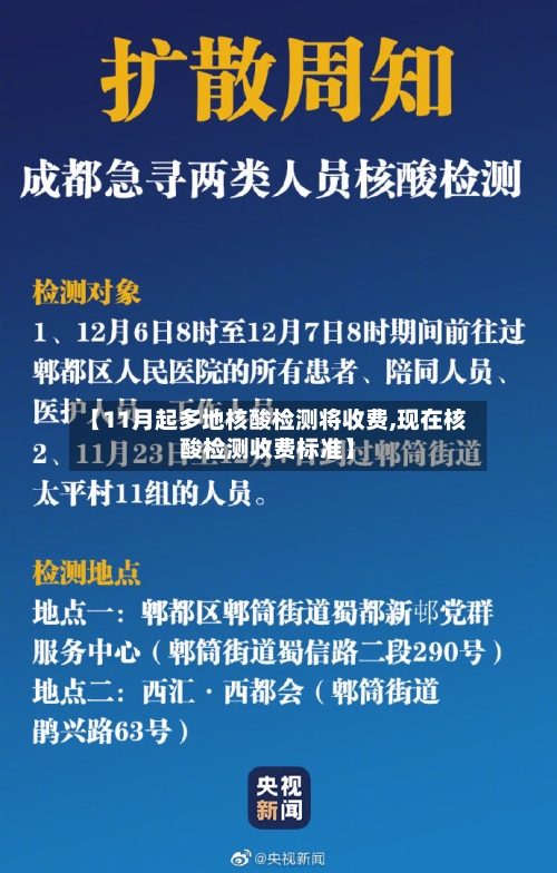 【11月起多地核酸检测将收费,现在核酸检测收费标准】-第2张图片