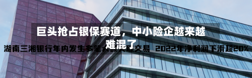 巨头抢占银保赛道，中小险企越来越难混了-第2张图片